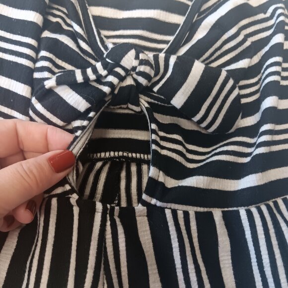 striped wide leg jumpsuit romper - Picture 10 of 16